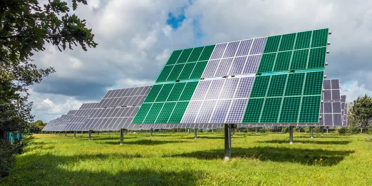 Solar energy panels installed in Nigerian community