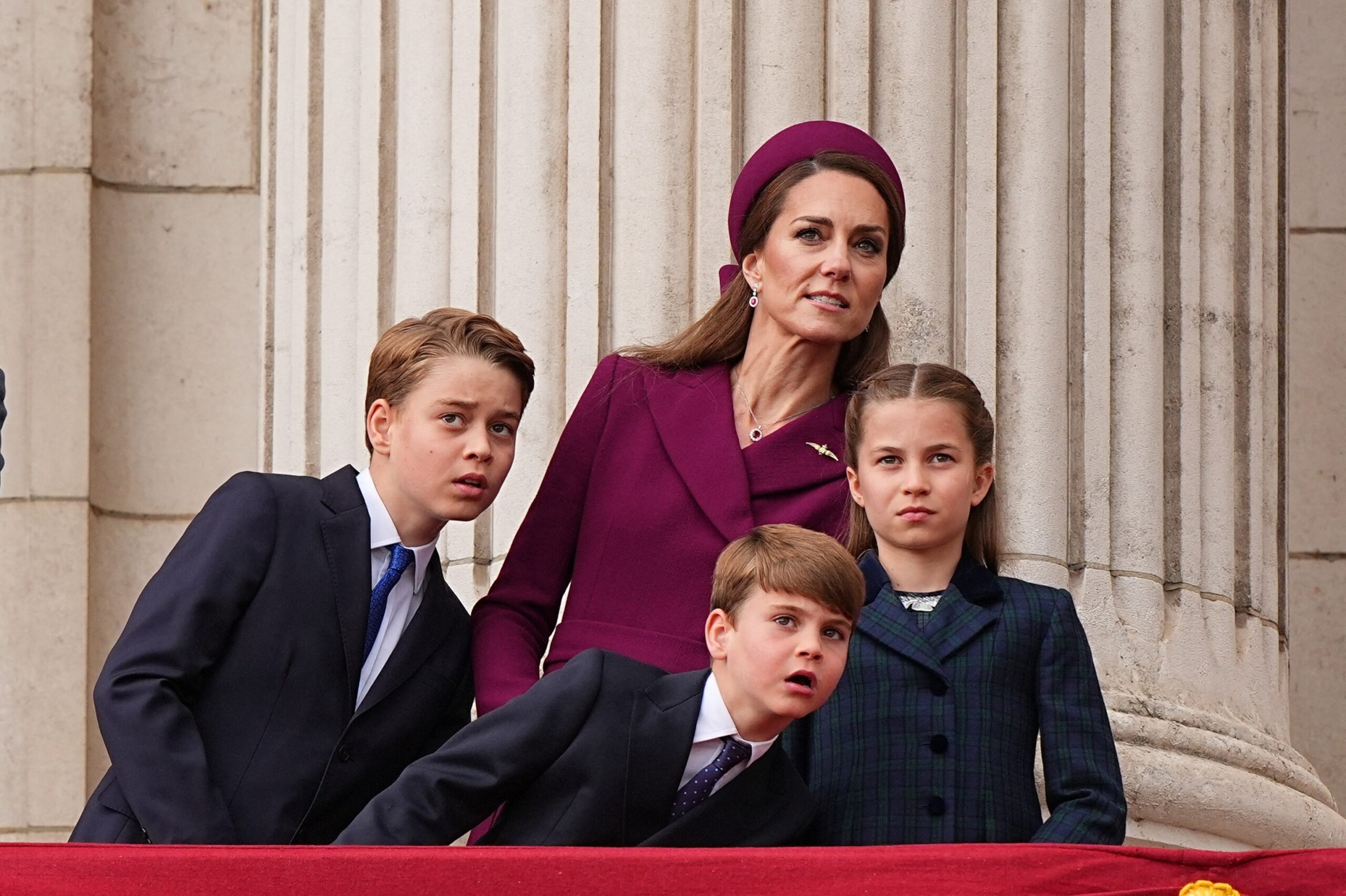 Prince George Princess Charlotte and Prince Louis at royal event