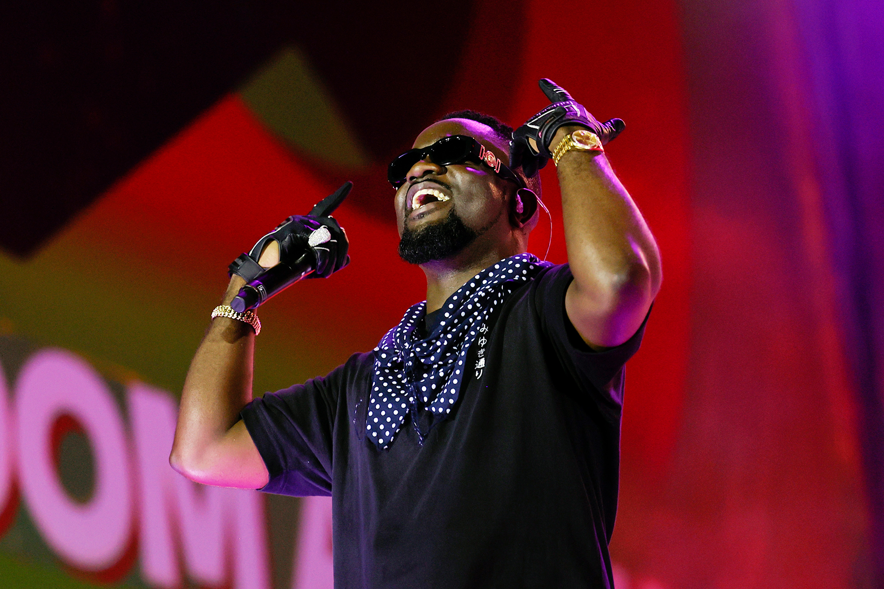 Sarkodie performing live on stage