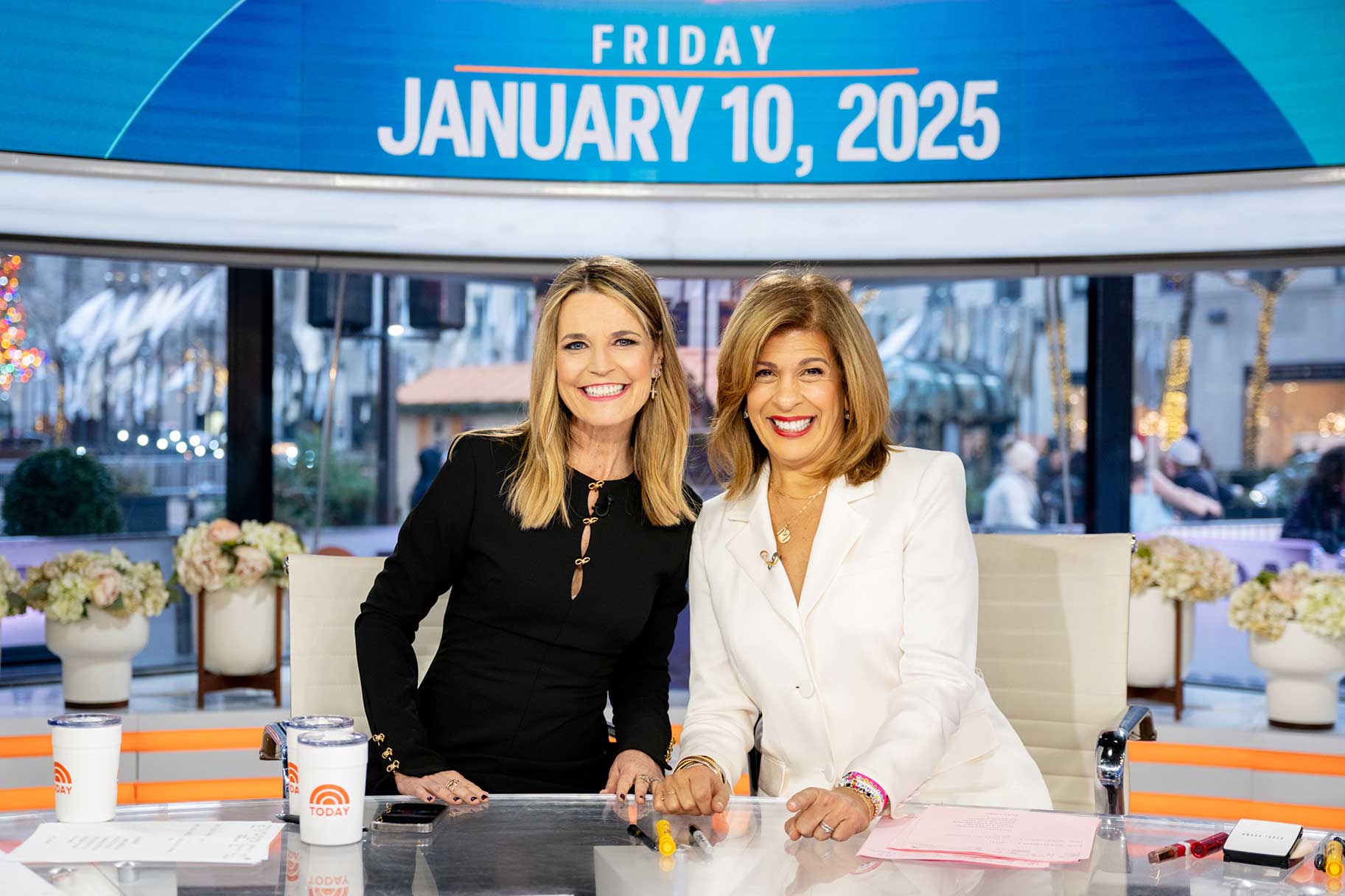 Savannah Guthrie anchoring the Today Show on NBC