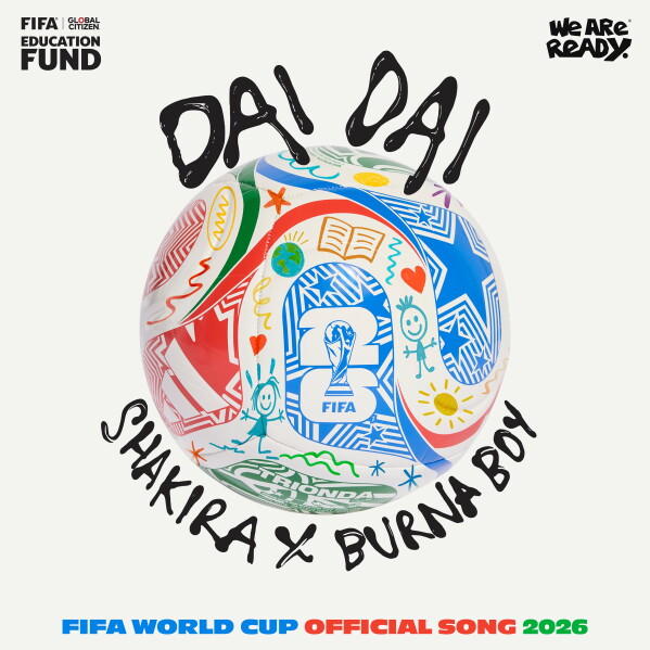 Shakira and Burna Boy performing together for the FIFA World Cup anthem Dai Dai