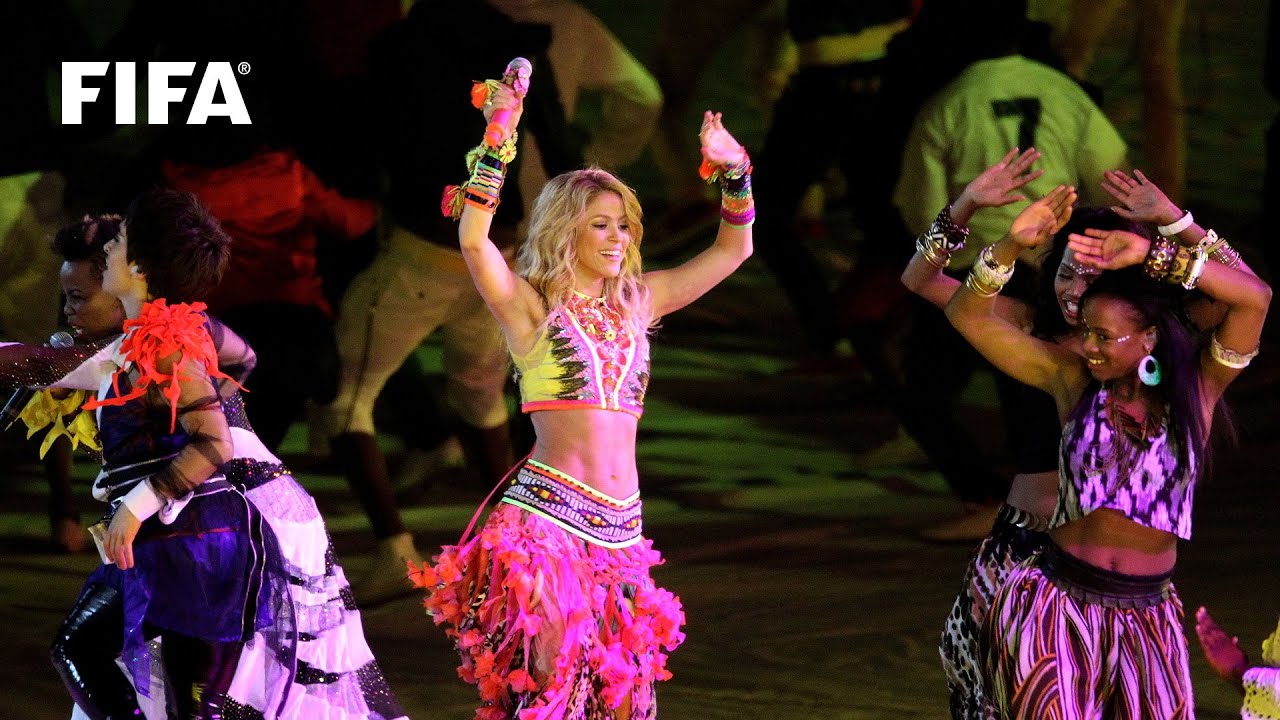 Shakira performing at the FIFA World Cup