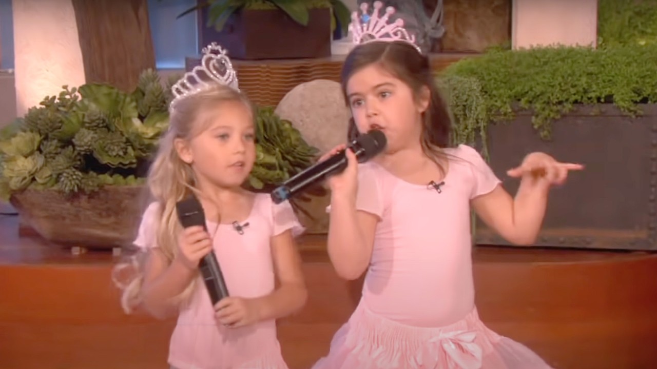 Sophia Grace performing on The Ellen DeGeneres Show stage
