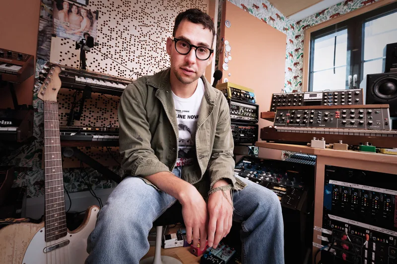 Jack Antonoff working in recording studio