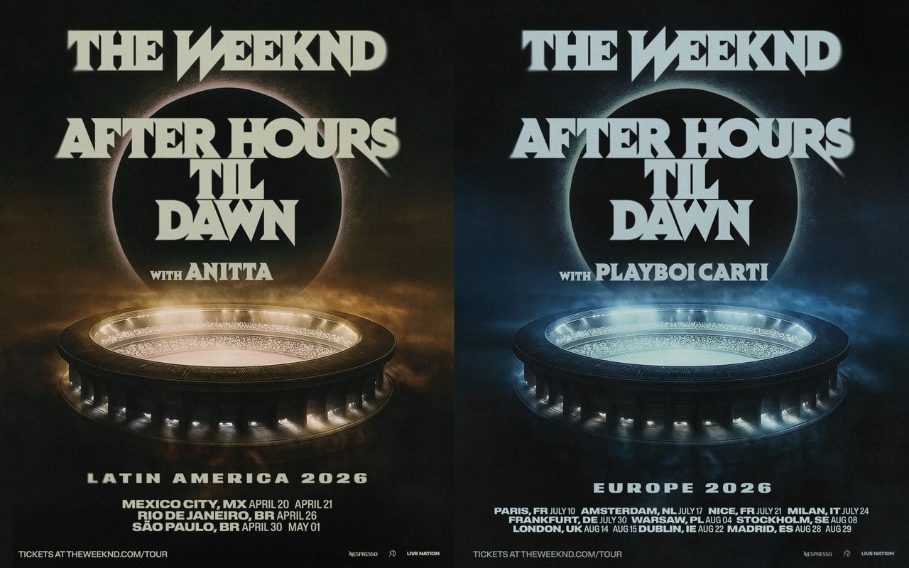 The Weeknd tour promotional material for 2026 shows