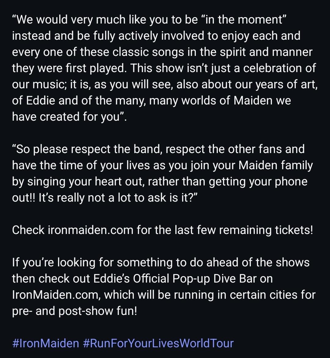 Iron Maiden Are Going Phone-Free - What the Phone-Free Policy Actually Means for Fans