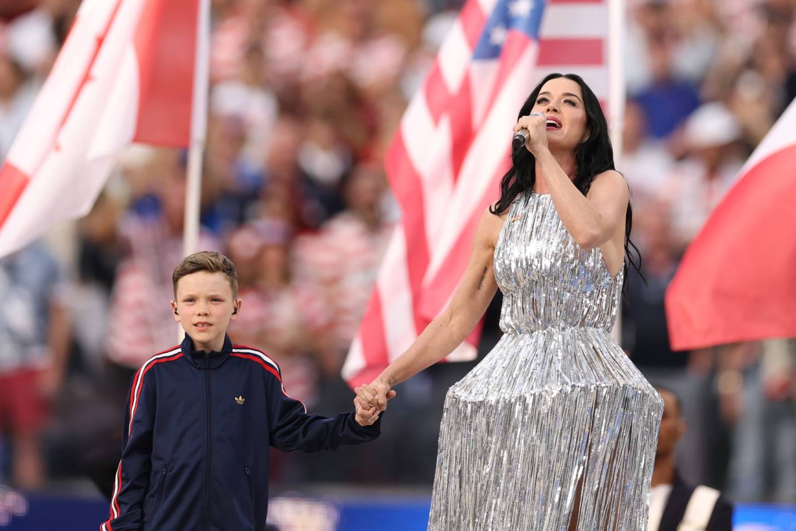 Katy Perry performing at the 2026 World Cup opening ceremony