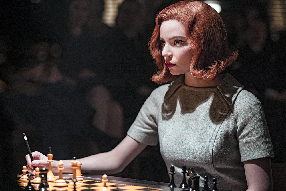 Anya Taylor-Joy as Beth Harmon in The Queen's Gambit