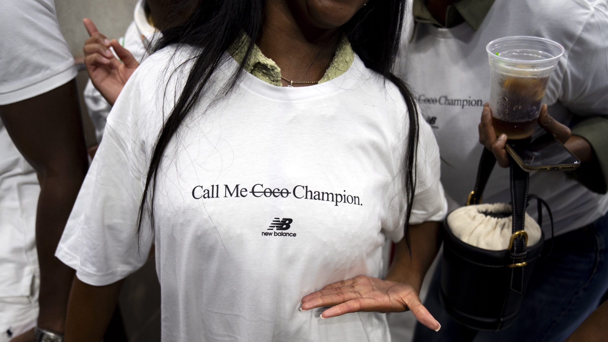 Coco Gauff representing her New Balance sponsorship deal