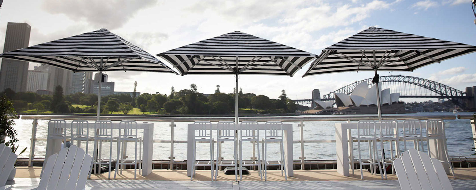 Fleet Steps outdoor venue at Mrs Macquarie's Point with Sydney Harbour in background